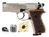 CO2 Pistole Walther CP88 nickel Holzgriffschalen Kaliber 4,5 mm Diabolo (P18)<b>+ Diabolos CO2 Kapsel Zielscheiben</b>