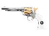 CO2 Revolver Colt Single Action Army SAA .45 Smoke Wagon 5.5 Zoll Nickel Finish weiße Griffschalen Kaliber 4,5 mm BB (P18)