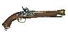 Deko- Perkussionspistole Modell 18. Jahrhundert Messing
