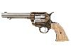 Denix Deko Revolver Colt Peacemaker 1873 5,5 Zoll Kaliber .45 messing chrom weiße Kunstharzgriff