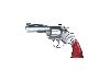 Gürtelschnalle Buckle Revolver Metall emailliert 3D Motiv Maße 11 x 6,5 cm