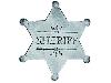 Sheriff Stern, detailgetreue Nachbildung, altsilber, mit Anstecknadel, 6 cm Durchmesser