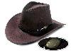 Cowboyhut Westernhut TEX aus Polyester mit Hutband und Adler, dunkelbraun, Einheitsgröße