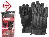 Quarzsand-Handschuhe DEFENDER, Rindsleder schwarz, Spandex, Größe M