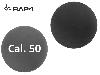 RAP4 50.cal Ram RUBBERBALLS Gummikugeln, SCHWARZ, 100 Stück, Kaliber .50