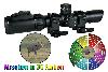 Taktisches Zielfernrohr 1-8x28 von UTG mit AO Circle Dot, Absehen in 36 Farben, inkl 11mm und 22mm Montage