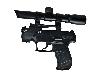CO2 Pistole Walther CP99 schwarz Kaliber 4,5 mm Diabolo (P18)<b>+ Zielfernrohr 2x20 Montage Weaverschiene</b>