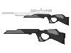 B-Ware Wechselschaft schwarzer Synthetik-Lochschaft für Pressluftgewehr Weihrauch HW 100 T Standard und TK Carbine