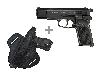 Schreckschuss-, Gas-, Signalpistole Browning GPDA 9, schwarz, Kaliber 9 mm P.A. + Universalholster (P18)