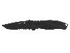 Einhandmesser Black Ice One Stahl 440er Klingenlänge 8,7 cm mit Gürtelclip (P18)