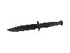 Outdoormesser Kampfmesser Klingenlänge 17 cm schwarz beschichteter Klinge inklusive Kunststoffscheide (P18)