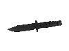 Jagdmesser Klingenlänge 12,4 cm schwarz inklusive Kunststoffscheide (P18)
