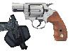 Schreckschuss-, Gas-, Signalrevolver Colt Detective Special, Nickel-Finish, Holzgriffschalen, Kaliber 9 mm R.K. (P18) <b>+ Holster</b>