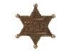 Sheriff Stern Abzeichen Metall Maße 4,5 cm messing