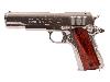 Denix Deko Pistole US Colt Government Automatic 1911, nickel mit Holzgriffschalen