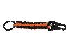 Schlüsselanhänger Parachute Cord mit Schlüsselring und Karabinerhaken orange schwarz handgefertigt