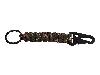 Schlüsselanhänger Parachute Cord mit Schlüsselring und Karabinerhaken oliv gemustert handgefertigt