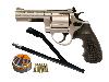 Komplettset LEP Druckluft Revolver ME 38 Magnum, nickel, Kaliber 5,5 mm (P18)