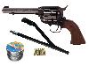 LEP Druckluft Revolver ME Single Action Army 5,5 Zoll Kaliber 5,5 mm (P18) <b>+ Handpumpe LEP Patronen Diabolos</b>