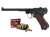Schreckschuss Pistole Melcher ME P 04 brüniert Holzgriffschalen Kaliber 9 mm P.A.K. (P18)<b> + 25 Schuss</b>