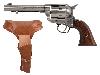 <b>Set 8</b> Western Revolvergurt rechts 110 cm 1 Holster hellbraun und Deko Revolver Kolser Colt SAA .45 Peacemaker 5,5 Zoll nickel
