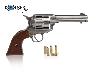 Deko Revolver Kolser Colt SAA .45 Peacemaker USA 1873, 4,75 Zoll, nickel, Holzgriffschalen