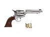 Deko Revolver Kolser Colt SAA .45 Peacemaker USA 1873, 5,5 Zoll, nickel, Holzgriffschalen