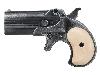 Deko Pistole Kolser Derringer 95 USA 1866 Kaliber .41 antikschwarz Griffschalen in Elfenbeinoptik