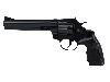 Schreckschuss Revolver Steel Cop Tac 6 Zoll Vollstahl schwarz mit Laufgewinde Kaliber 9 mm R.K. (P18)