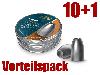 Vorteilspack 10+1 Hohlspitz Diabolos H&N Slug HP Kaliber 4,51 mm 0,84 g 13 gr glatt 11 x 350 Stück