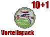 Vorteilspack 10+1 Rundkopf Diabolos Weihrauch F&T Green Kaliber 4,5 mm 0,37 g glatt bleifrei 11 x 300 Stück
