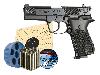 Sparset CO2 Pistole Walther CP88 schwarz, Kunststoffgriffschalen, Kaliber 4,5 mm Diabolo (P18)