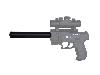 Schalldämpferset mit Adapter für CO2 Pistole Walther Night Hawk (P18)