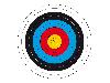 Zielscheibe Bogenscheibe einfache Ausführung 10er Ringe 63 x 63 cm vierfarbig 5 Stück