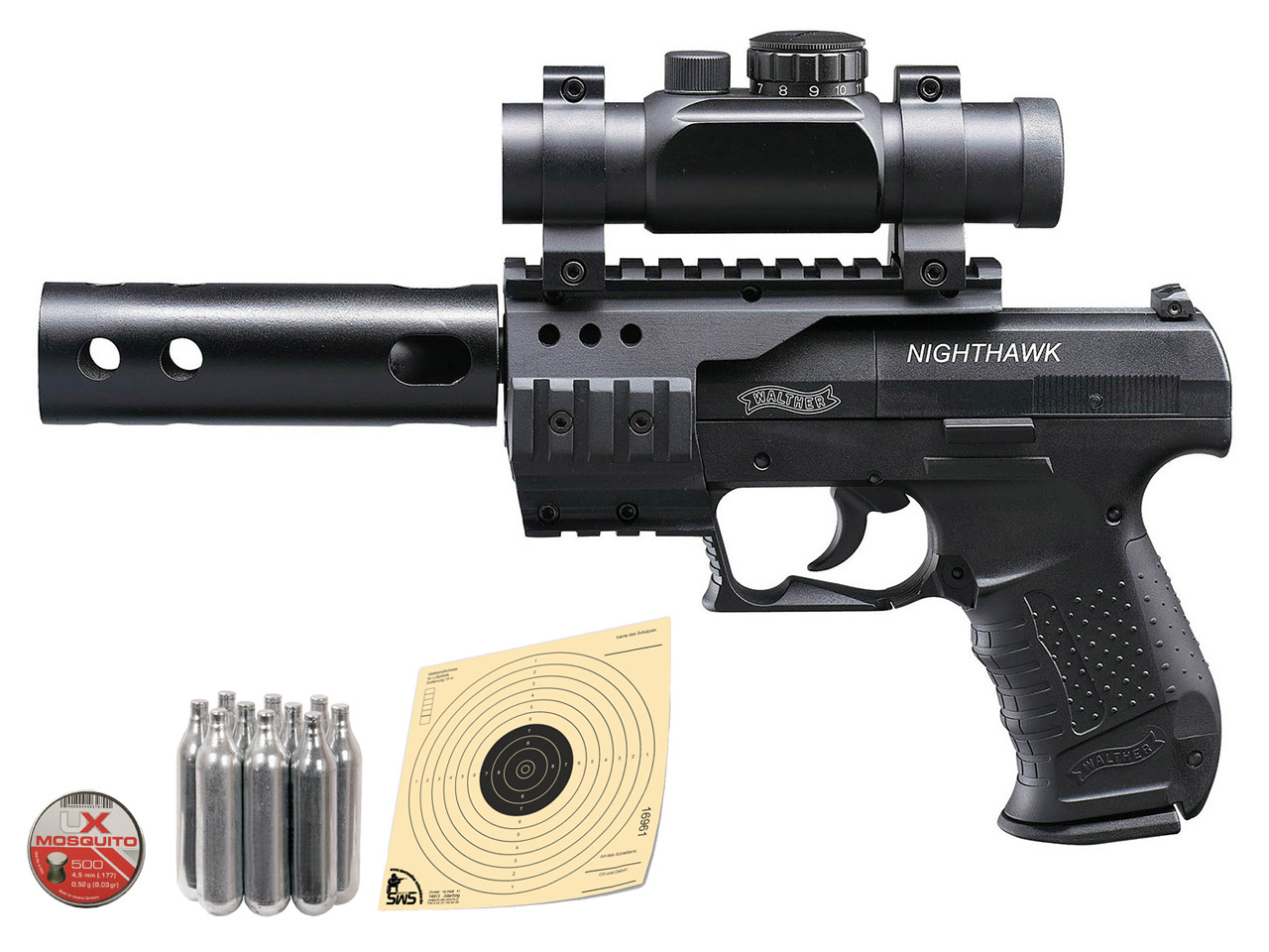 Pistolenkoffer schwarz mit 2 Verschlüssen 35,7 x 25,3 x 7,5 cm.  Luftgewehr-Shop - Luftgewehre, Schreckschusswaffen, CO2 Waffen,  Luftpistolen kaufen