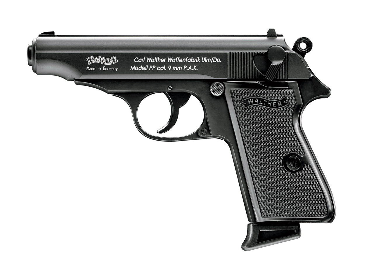 Schreckschuss Pistole Walther PP schwarz Kaliber 9 mm P.A.K. (P18)